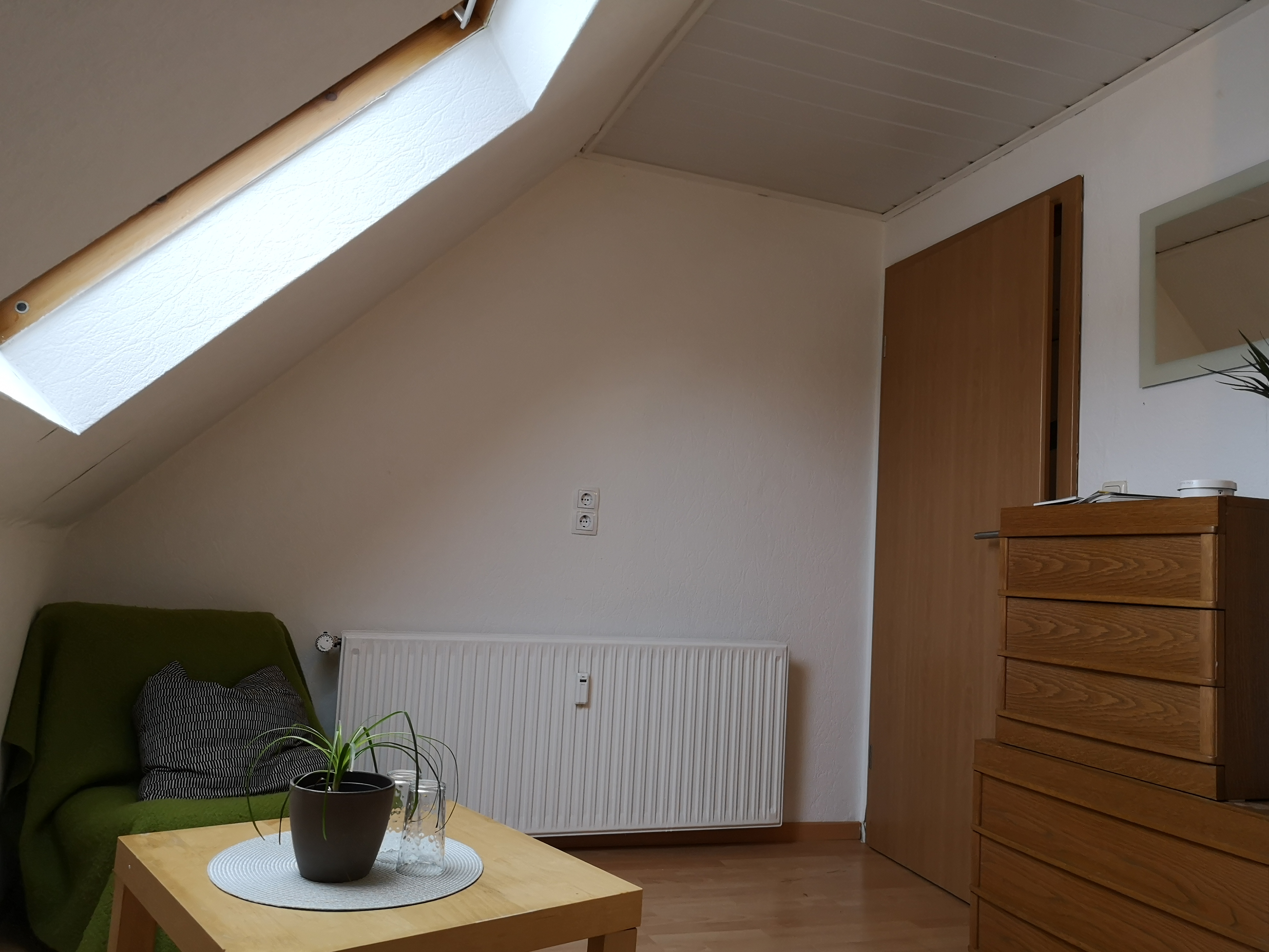 Monteurwohnung - Küche: Küchenmitbenutzung - Nordrhein-Westfalen - Blick vom Bett - Blick ins Grüne 