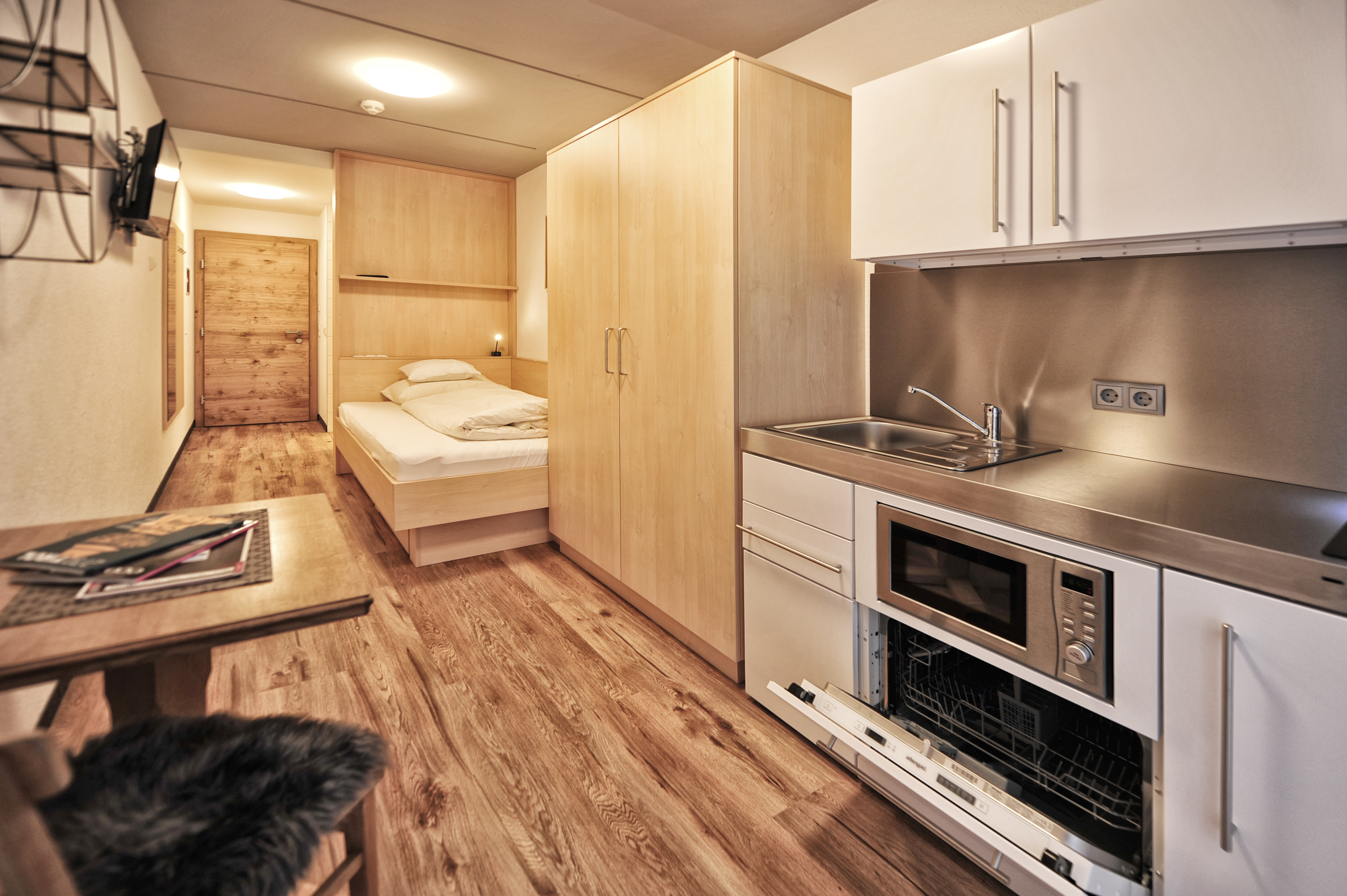 Monteurwohnung - Zimmertyp: Einzelzimmer - Tirol - Küchenzeile - A4 Alma Alpin Appartments