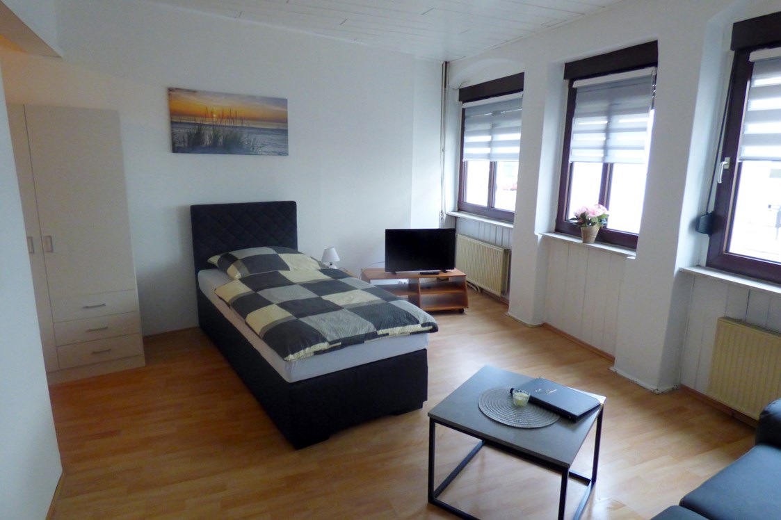 Monteurzimmer: Wohn-Schlafbereich EG - Modernisierte Appartements