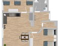 Monteurzimmer: Grundriss, Raumplan - Moderne Monteurwohnung / Übergangswohnung (SAD191)