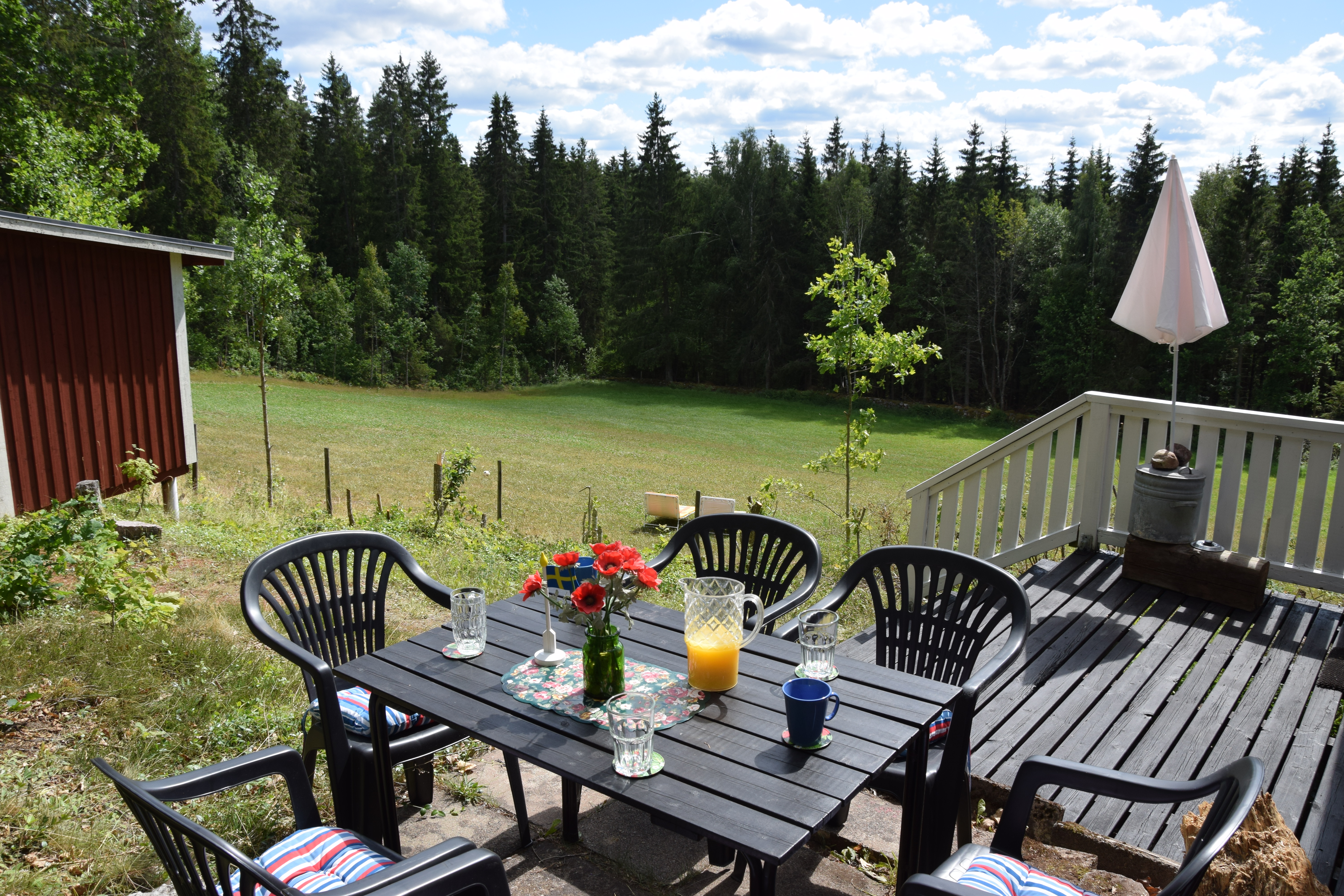 Monteurzimmer: Landhaus am See VIMMERBY - Vetlanda, Südschweden, Panoramablick, Alleinlage, Boot, Motor, Fahrräder, Top-Komfort