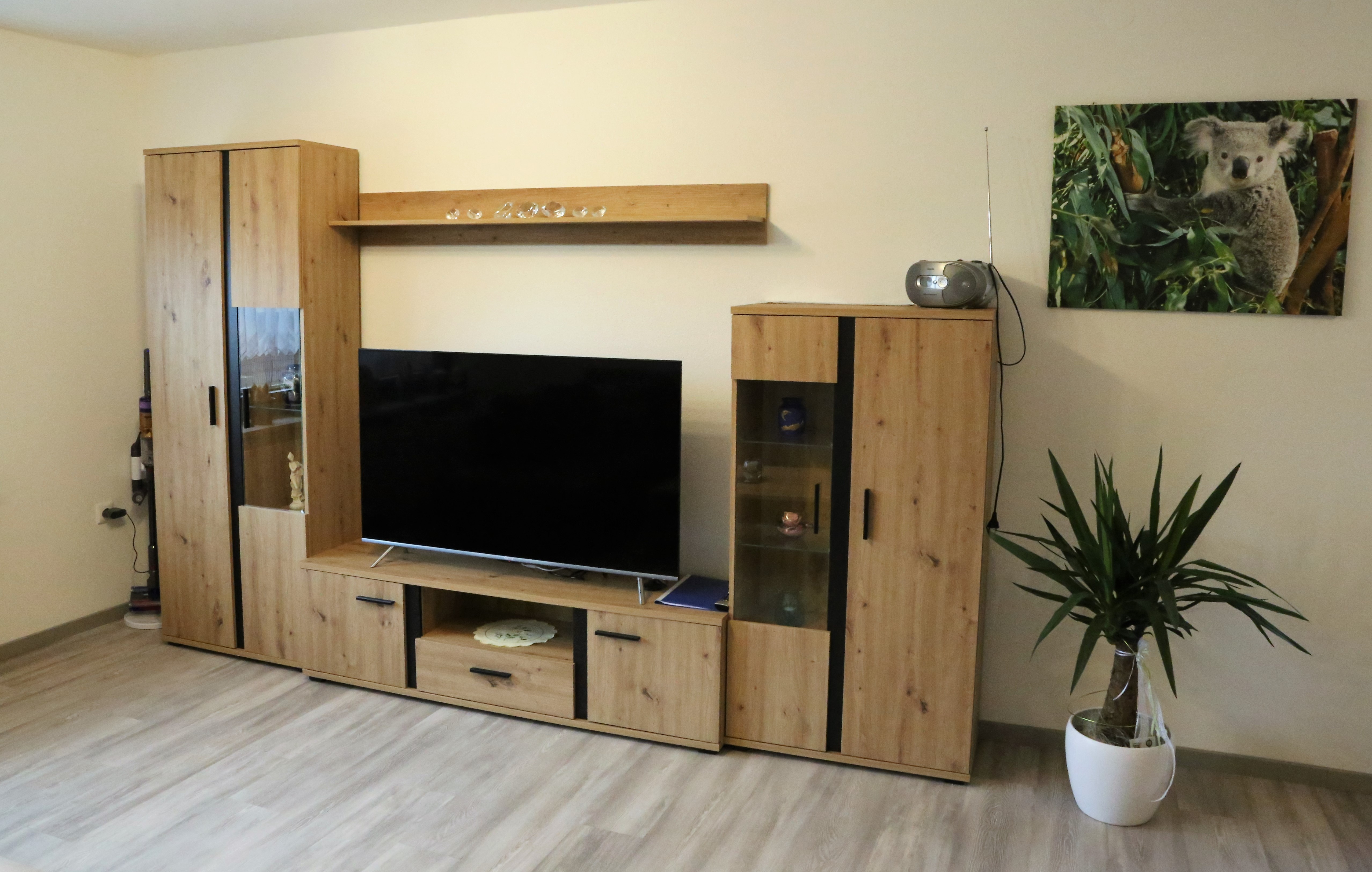 Monteurwohnung - PLZ 90475 (Deutschland) - Wohnzimmerschrank mit TV - Ferienwohnung Dechant Henfenfeld