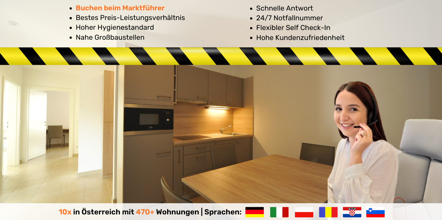Monteurwohnung - Waschmaschine - Steiermark - 90+ Monteurzimmer in Graz - Einzelbetten