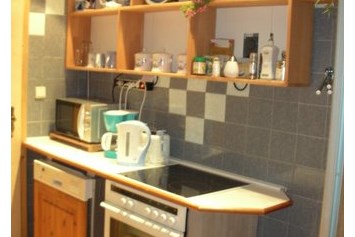 Monteurzimmer: Küche, in der Ferienwohnung im Familienhaus, gemeinsame Nutzung für 2 Gästezimmer - Gästehaus Pirrwitz
