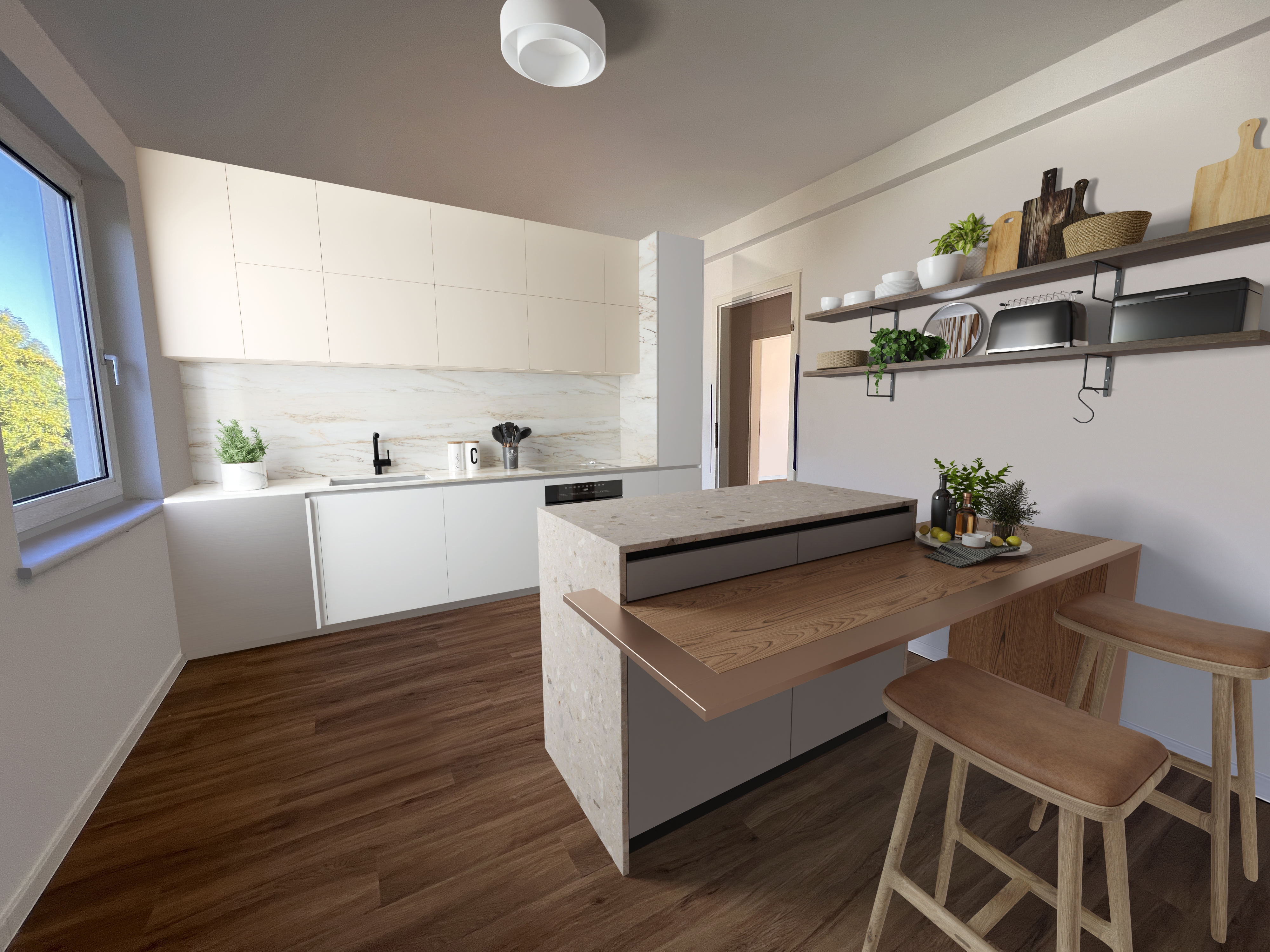 Monteurwohnung - Zimmertyp: Mehrbettzimmer - Bremen - Küchenbereich - Sanierte 4-Zimmer Monteurwohnung 2-8 Personen 