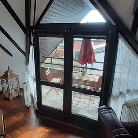 Monteurzimmer: Balkon erste Wohnung - Monteurzimmer Meckenheim