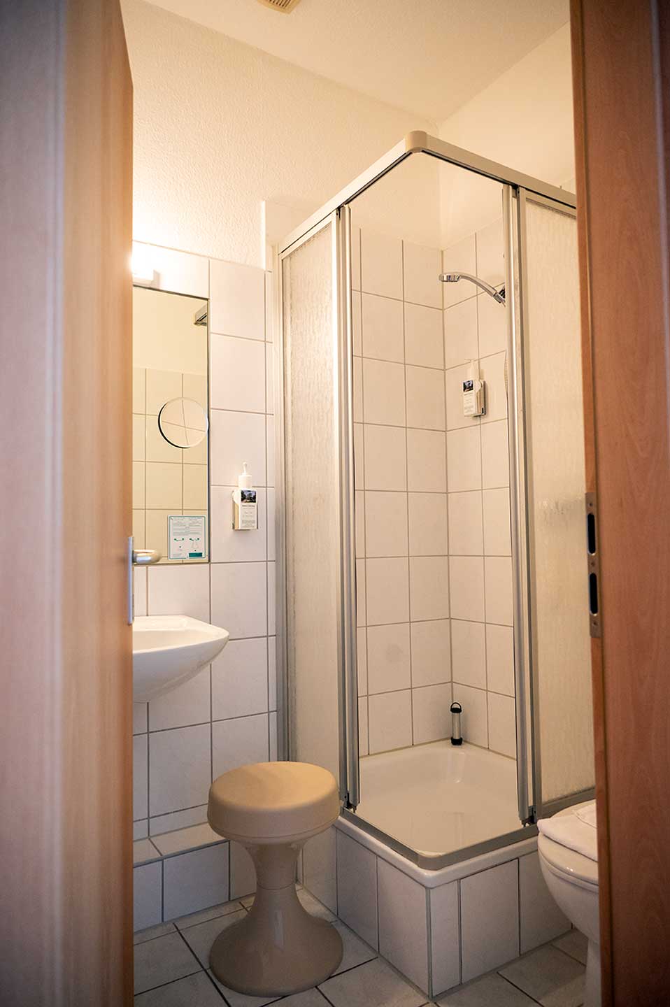 Monteurzimmer: Bad der Ferienwohnung - Gästehaus Waldeslust 