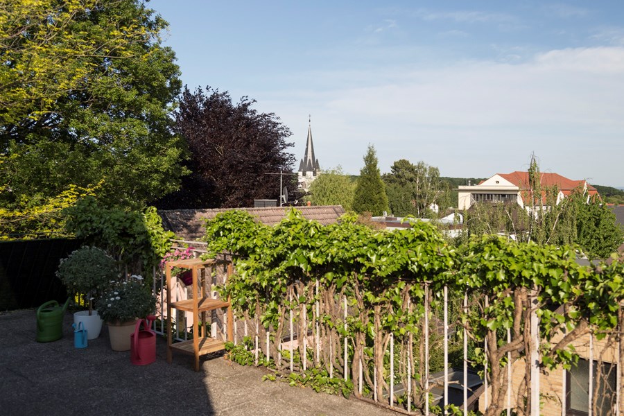 Monteurzimmer: Blick von der Terasse im Dachgeschoss - Monteurzimmer in Bad Homburg/Kirdorf