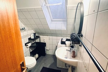 Monteurzimmer: Badezimmer  - Dachnest City Apartment