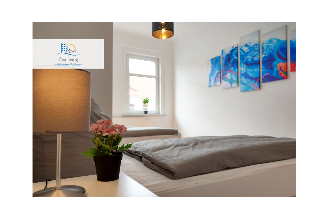 Monteurzimmer: Beispielbild Schlafzimmer - flex living -  Monteurwohnungen in Chemnitz (DEU|EN|PL|HU)