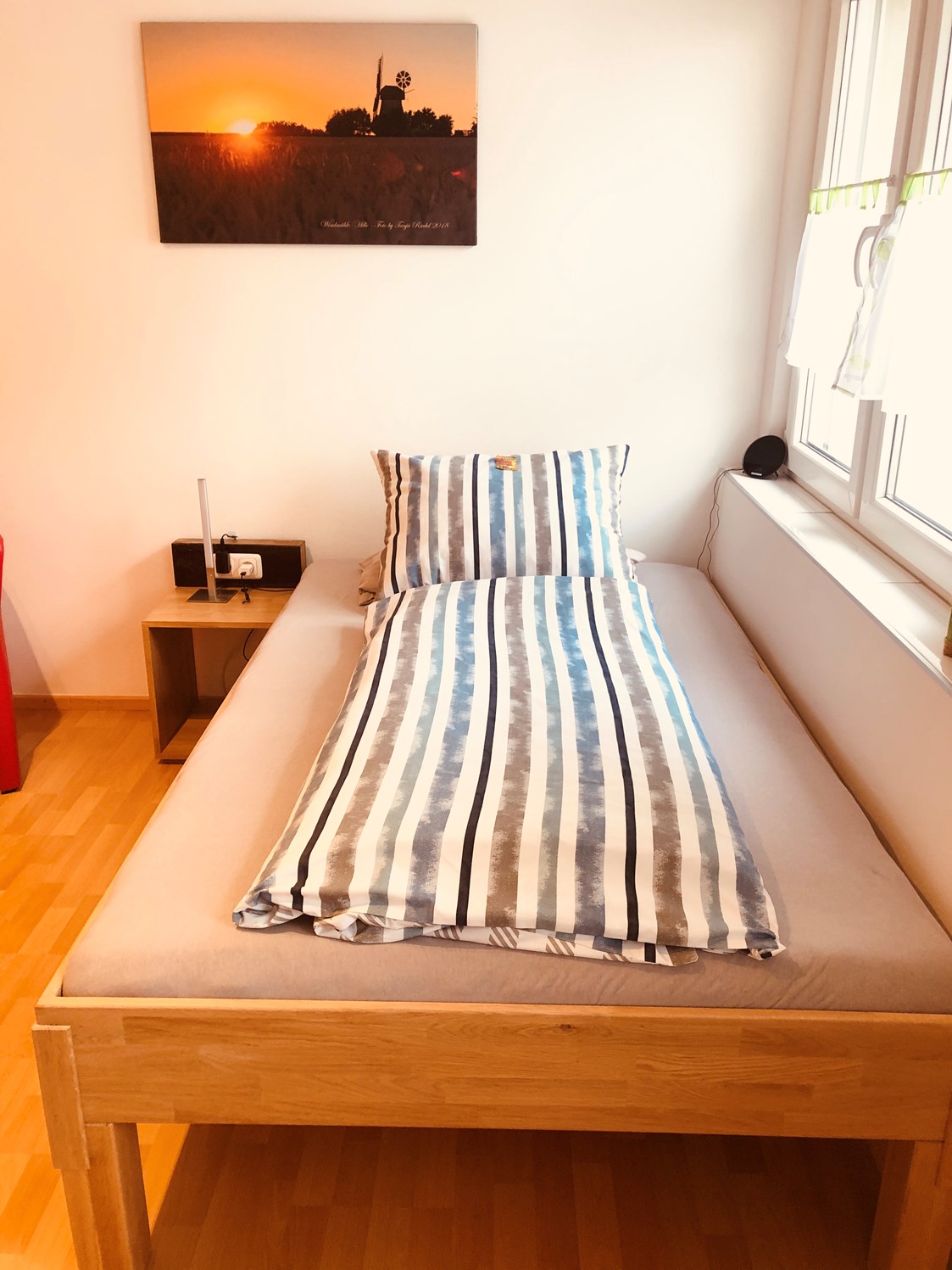 Monteurzimmer: Großes Bett 120 x 200 m - Schlafen wie Zuhause Monteur und Ferienwohnungen Rahden