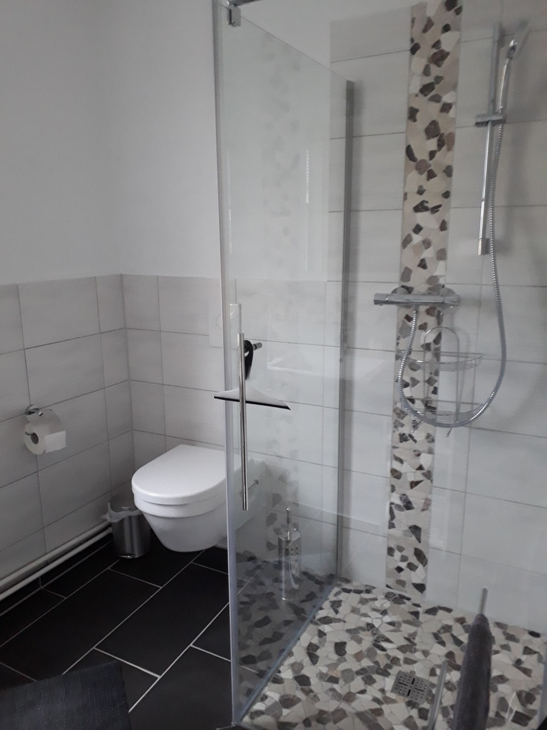 Monteurzimmer: Toilette und Dusche - Gästehaus Habrihausen