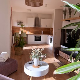 Monteurzimmer: FEWO2: Wohn-/Essbereich und Küche - Talwohnungen (🏠 3 Wohnungen für je max 3Personen)