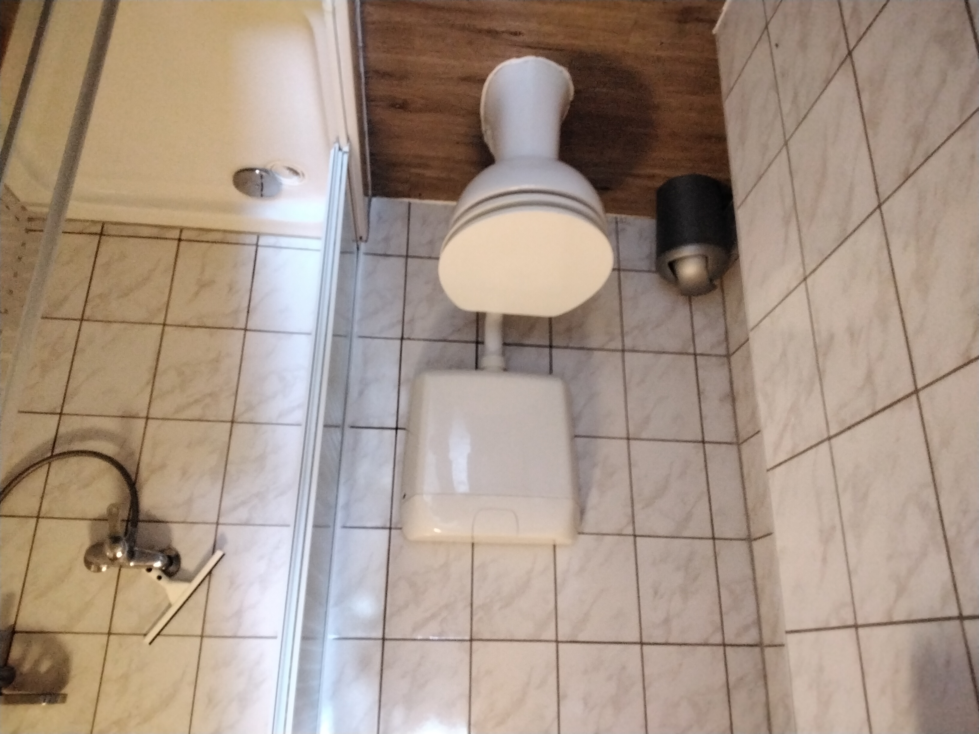 Monteurzimmer: WC mit Dusche - Dachsloch