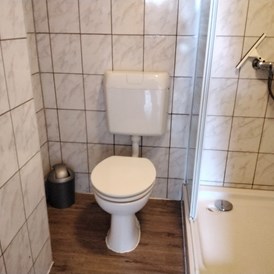 Monteurzimmer: WC mit Dusche - Dachsloch