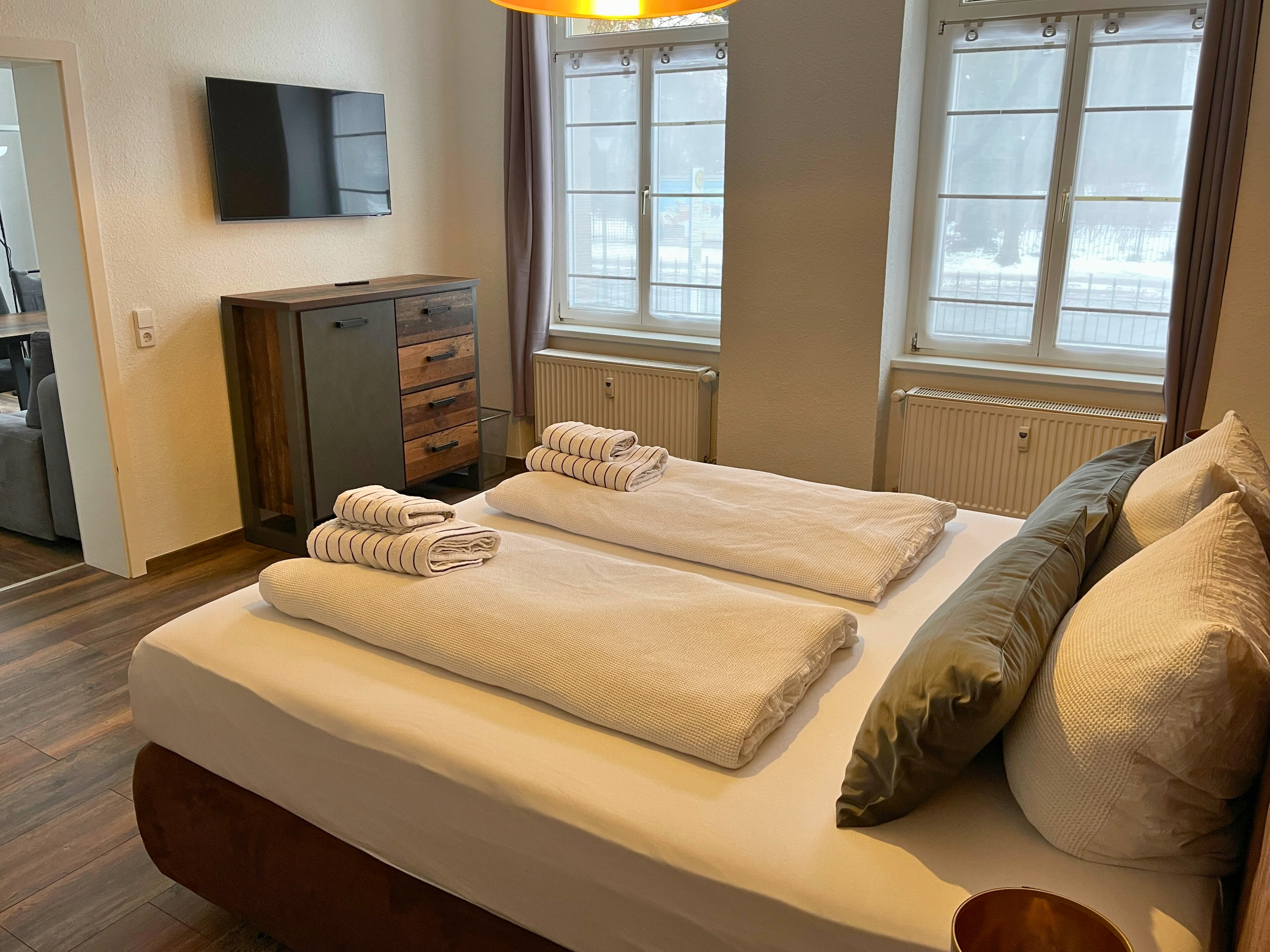 Monteurzimmer: Zentral gelegene Wohnung für max. 4 Personen + Parkplatz