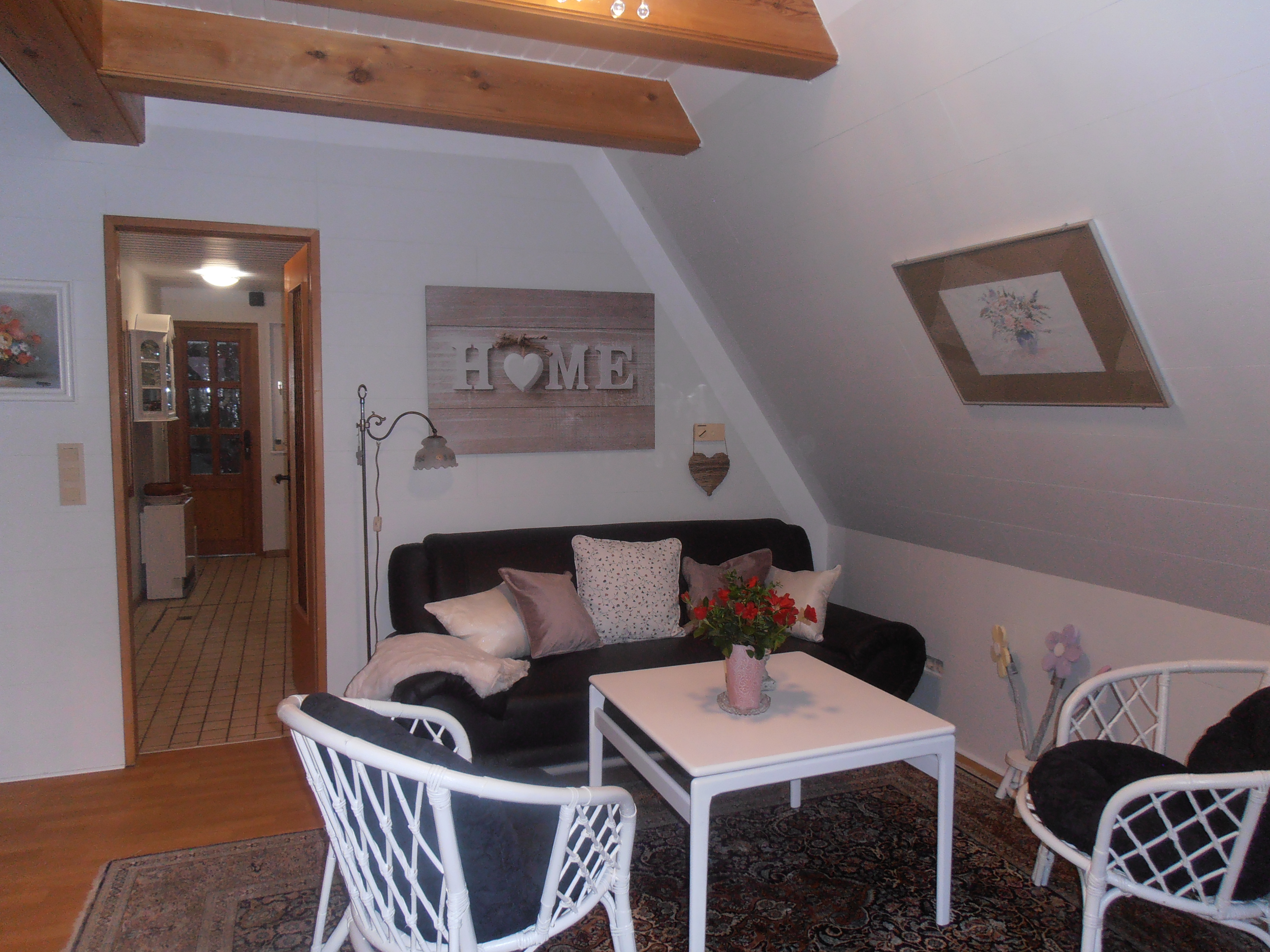 Monteurzimmer: Wohnesszimmer kombiniert - Ferienhaus Muschel