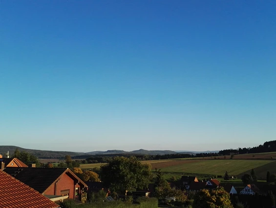 Monteurzimmer: Aussicht vom Balkon - Ferienwohnung-Nickel, Niemetal