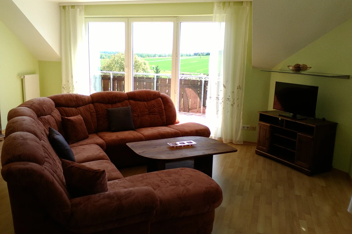 Monteurzimmer: Wohnzimmer - Ferienwohnung-Nickel, Niemetal