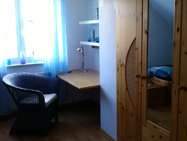 Monteurzimmer: Schlafzimmer 2 - Ferienwohnung-Nickel, Niemetal