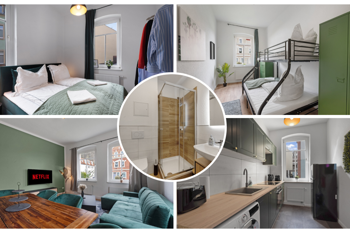 Monteurzimmer: Übersicht - Voll ausgestattetes Apartment in Dresden 