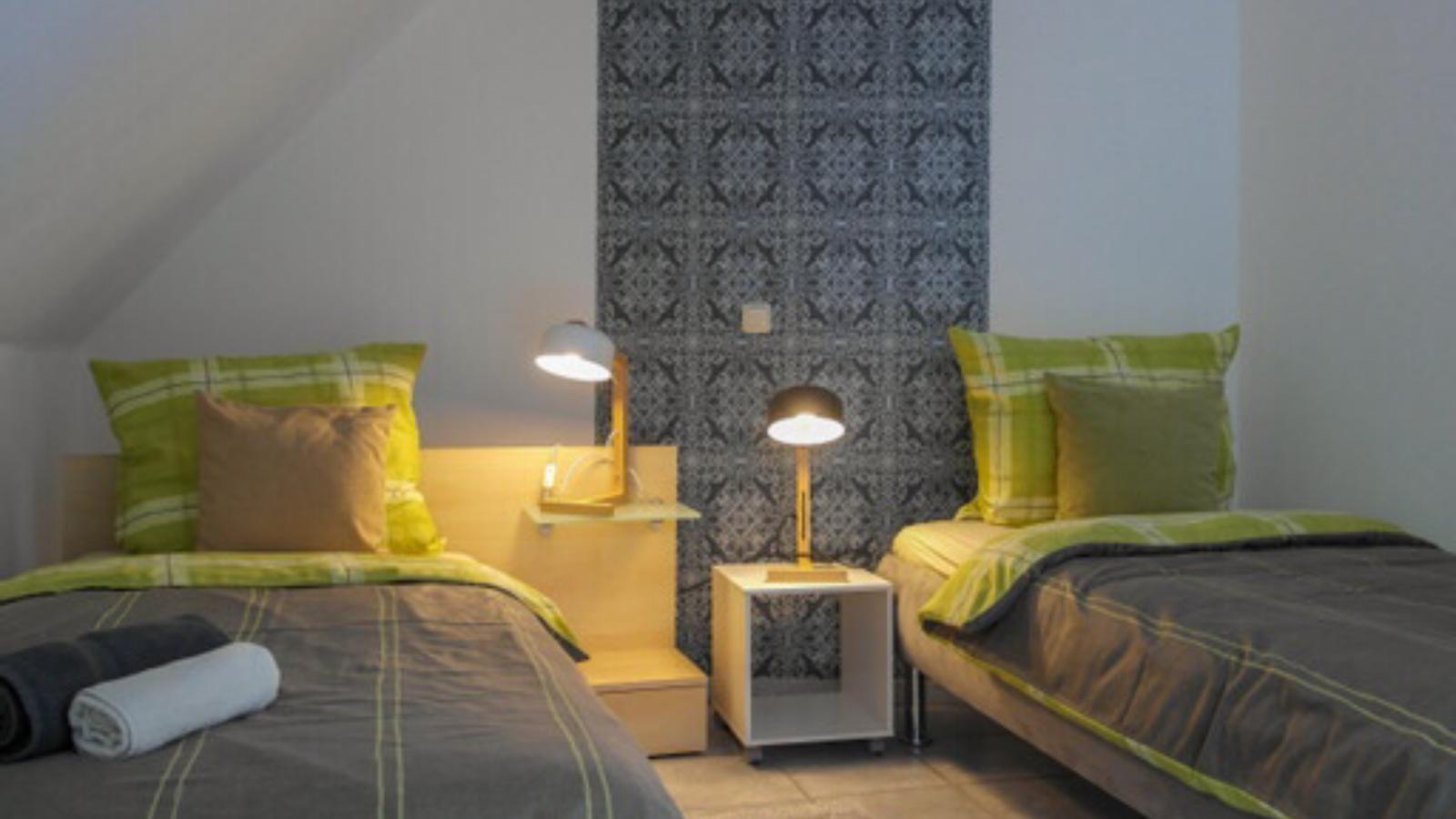 Monteurwohnung - Zimmertyp: Doppelzimmer - Alsdorf (Städteregion Aachen) - Zimmer NR.3 
Zweibettzimmer 2x 90x200 cm  - Pension WG-GEICH