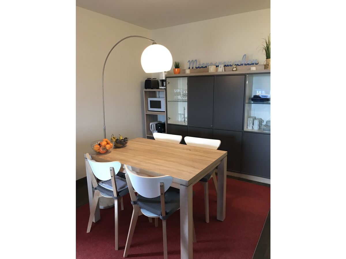 Monteurwohnung - Butjadingen Fedderwardersiel - Essbereich - Moin im Deichgraf