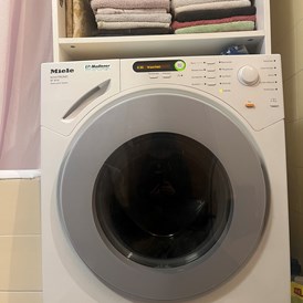 Monteurzimmer: Handtücher und Waschmaschine sowie Bettwäsche zur Nutzung inklusive  - Grenzzimmer Liechtenstein