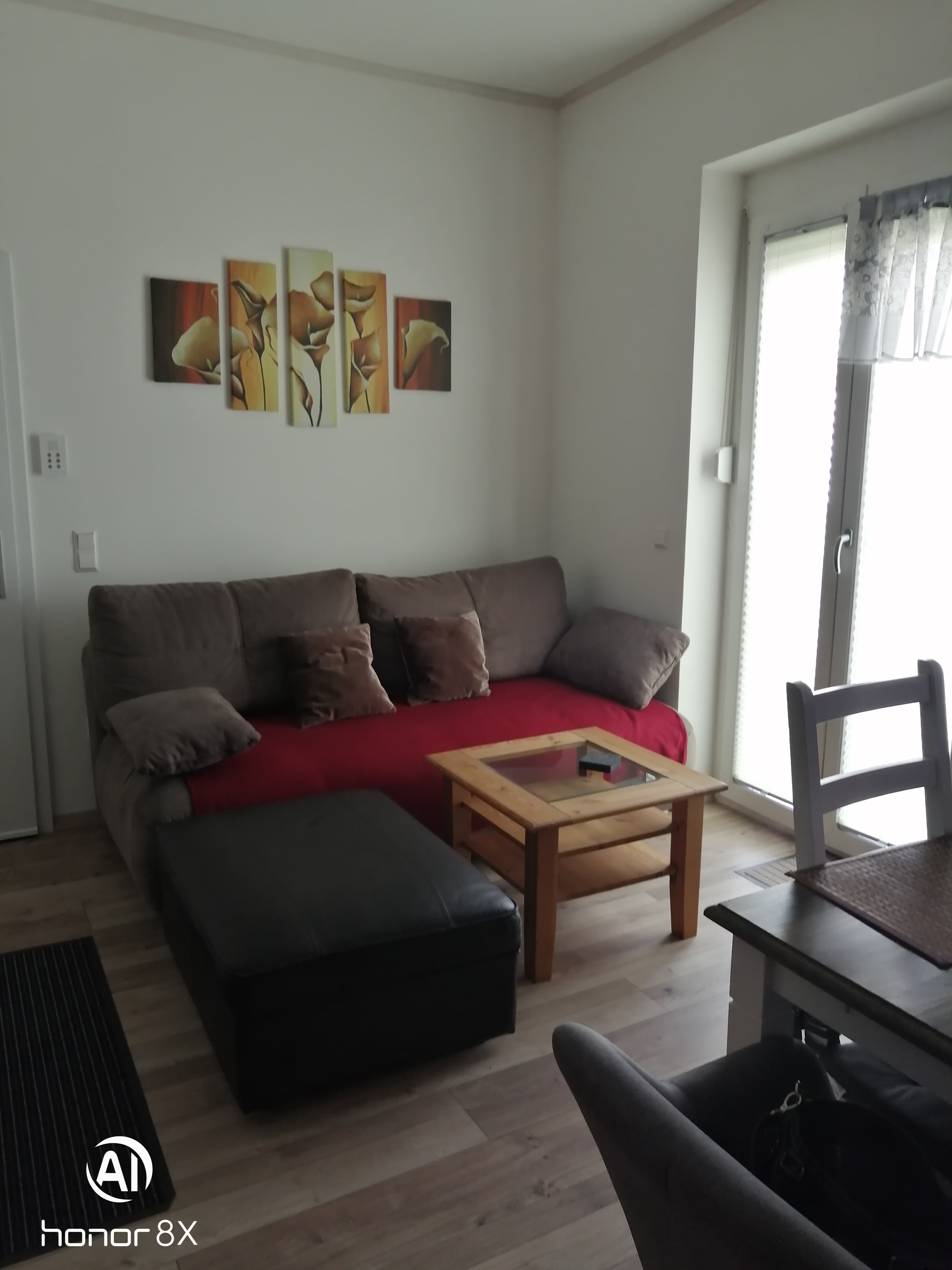 Monteurzimmer: Ess- und Wohnbereich  - Ferienwohnung Izzo Hockenheim 