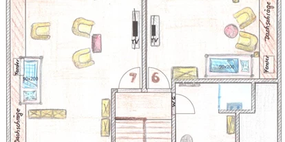 Monteurwohnung - Zimmertyp: Mehrbettzimmer - Schweiz - Grundriss "Ihr Quartier" 
Dachgeschoss - Ihr Quartier - im südlichen Aargau, mitten in der Schweiz