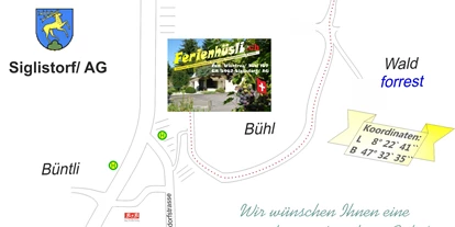 Monteurwohnung - PLZ 79804 (Deutschland) - Zufahrtsplan - Ferienhüsli zwischen Rhein(fall), Thermalbädern & Zürich