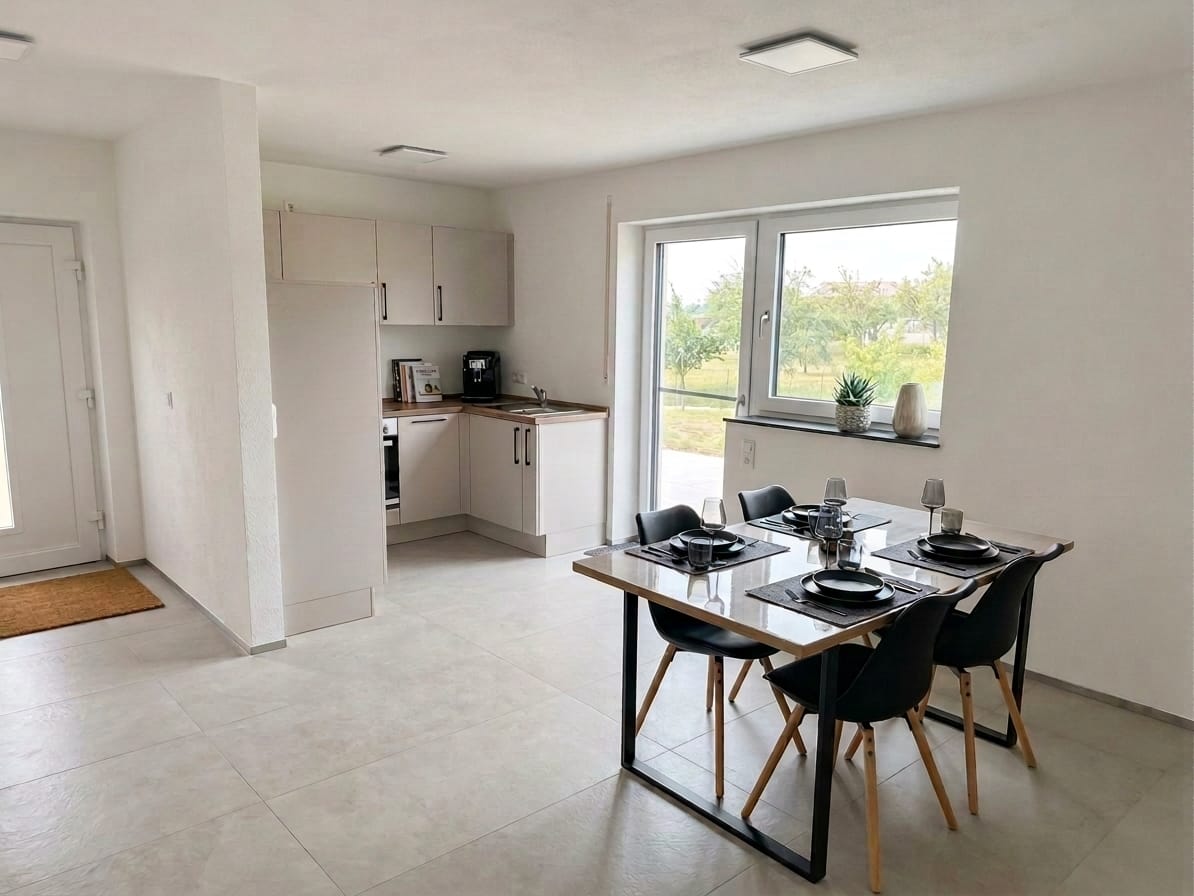 Monteurzimmer: Esszimmer - Ferienwohnung Biehlmaier