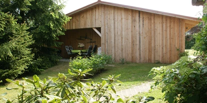 Monteurwohnung - Bettwäsche: Bettwäsche gegen Gebühr - Deutschland - Blick zur Terrasse - Ferienwohnung Bauernhaus