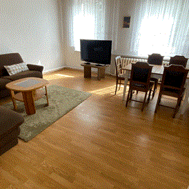 Monteurwohnung: Wohnzimmer / Esszimmer - Monteurwohnung Wandlitz