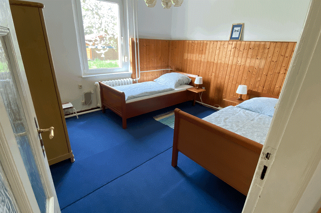 Monteurwohnung: Schlafzimmer, 2 Betten - Monteurwohnung Wandlitz