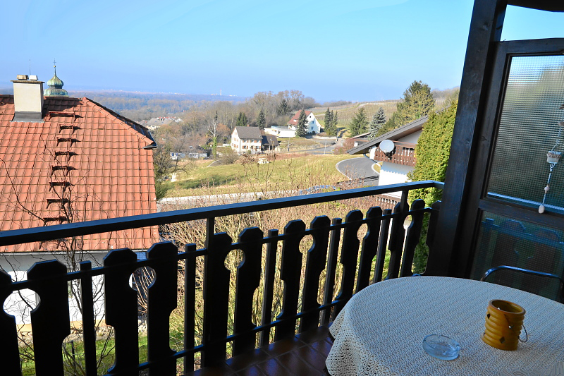 Monteurzimmer: Aussicht vom Balkon - Monteurzimmer Haus Abendrot