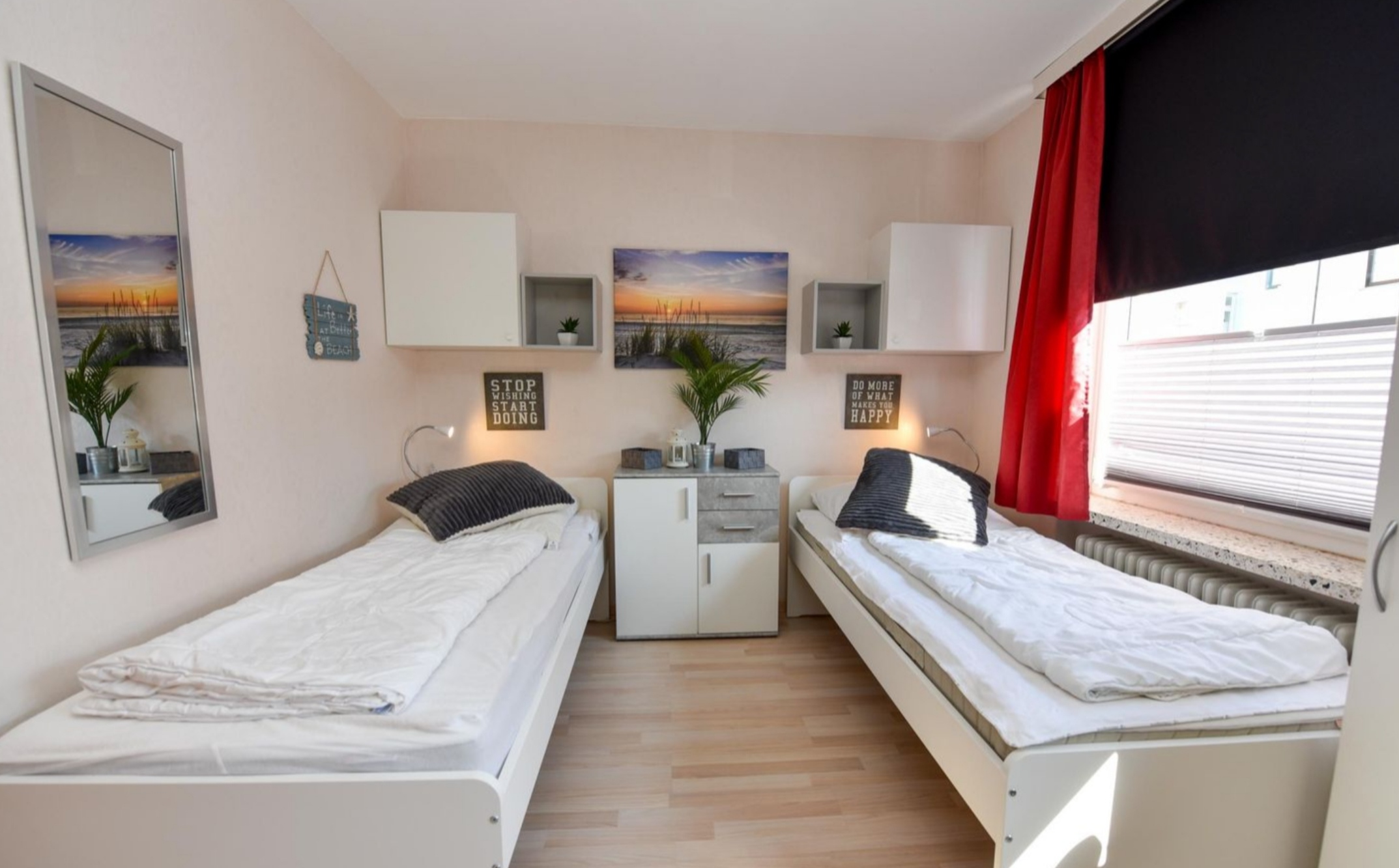 Monteurwohnung - Nordsee - 2 Einzelbetten (90/200) in Komforthöhe  - DiekleineEmma 