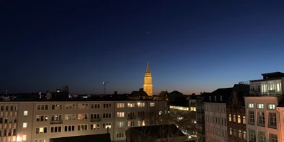 Monteurwohnung - Hund erlaubt - Schleswig-Holstein - Ausblick Dachterasse bei Nacht - Lara Loft