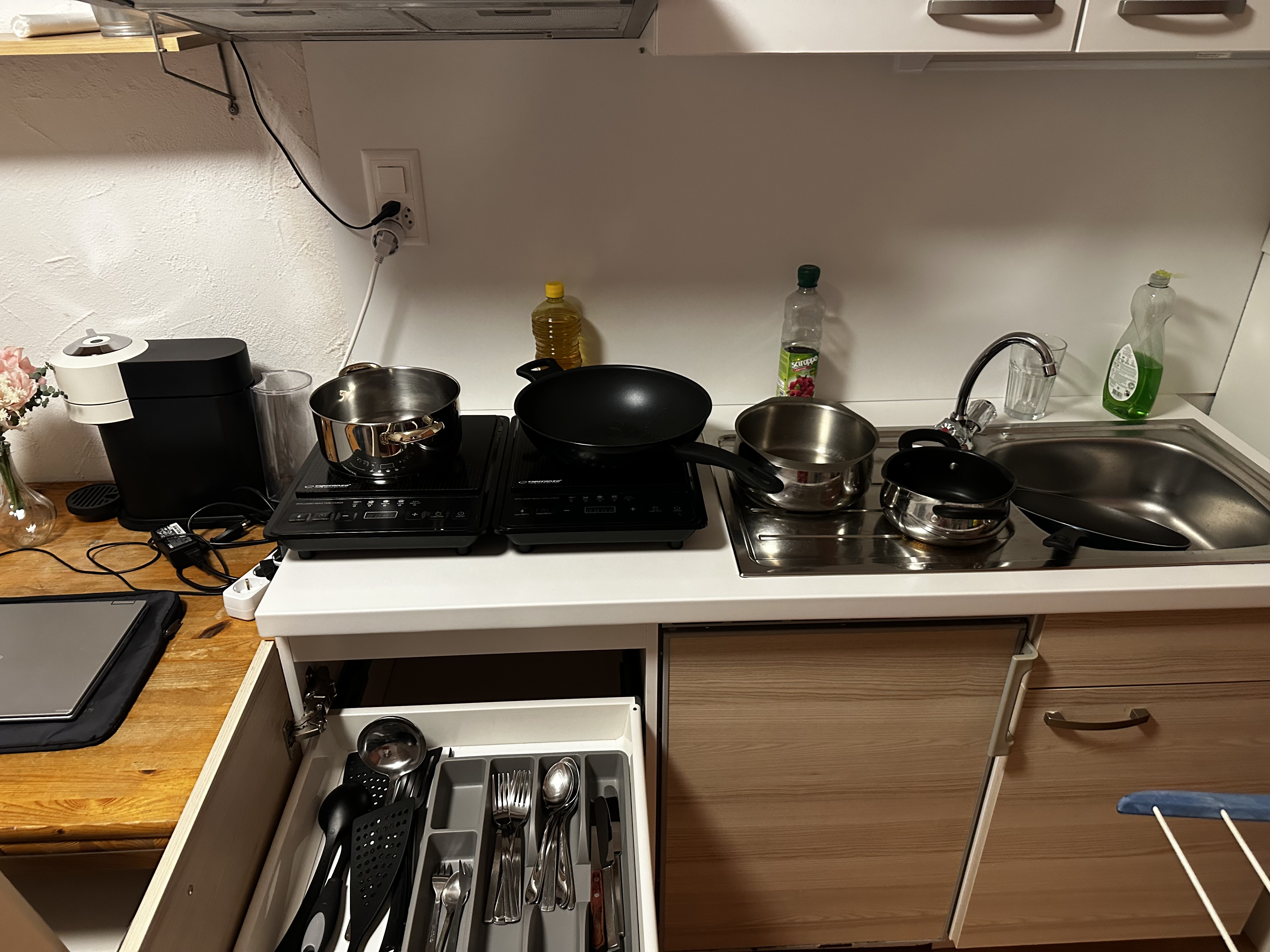 Monteurzimmer: 1 Zimmer Studio mit Panorama-Terrasse