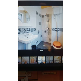 Monteurzimmer: Gäste WC mit begehbarer Dusche - Haus Otto