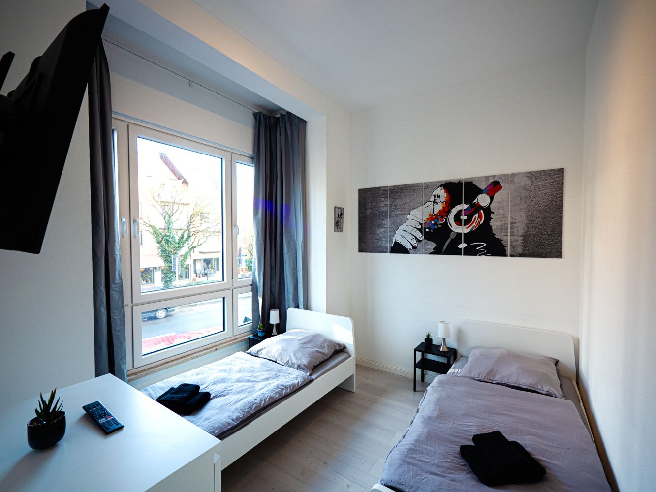 Monteurwohnung - Badezimmer: eigenes Bad - Hamburg-Umland - Schlafzimmer, HomeRent Unterkunft in Ahrensburg - HomeRent in Ahrensburg