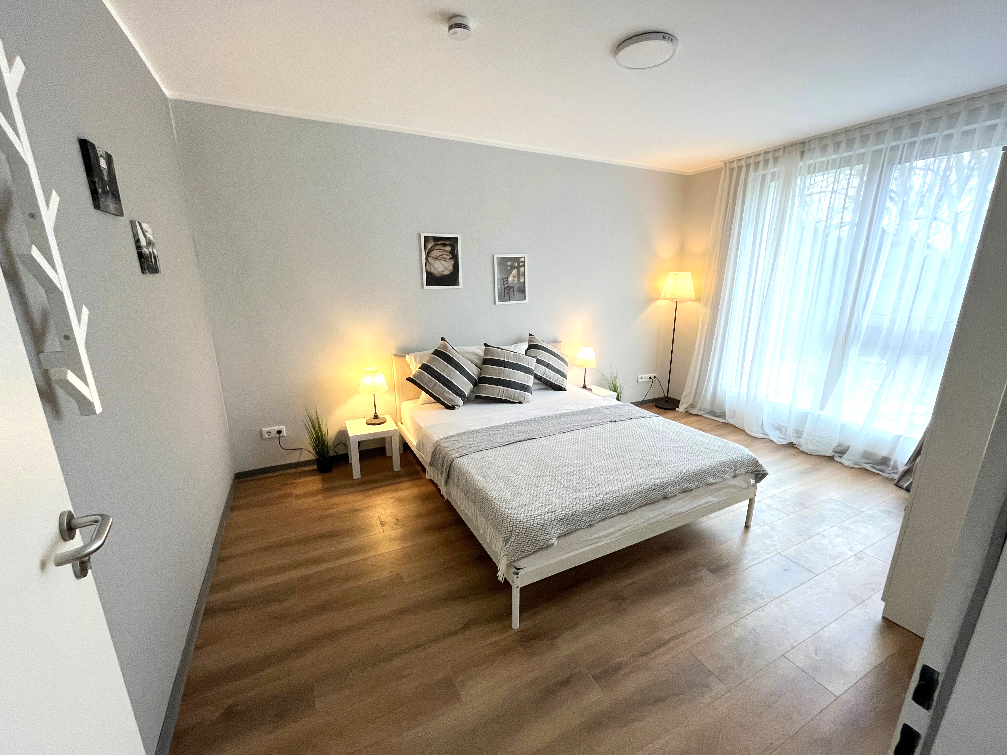 Monteurwohnung - Einzelbetten - Kassel - Schlafzimmer 1 - Stilvolle Apartments am Park-Schönfeld