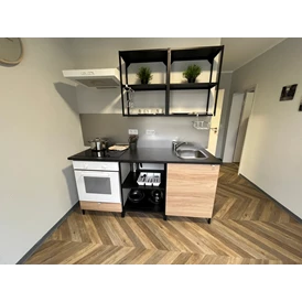 Monteurzimmer: Küche - Stilvolle Apartments am Park-Schönfeld