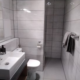 Monteurzimmer: Badezimmer 2 mit Dusche - Monteurzimmer Domotel TM LUX