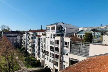 Monteurzimmer: Aussicht von der Dachterrasse  - Klein Venedig 