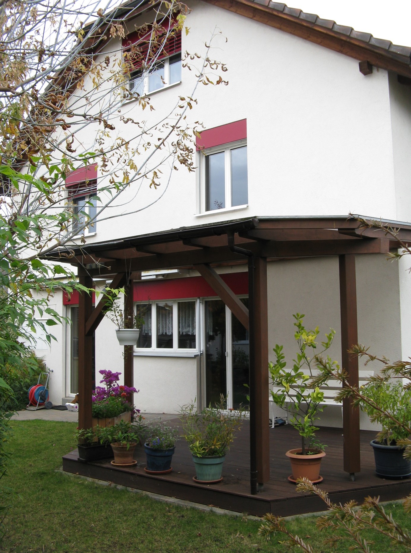 Monteurwohnung - Rheinfelden (Landkreis Lörrach) - Aussensitzplatz - JK's Monteurzimmer
