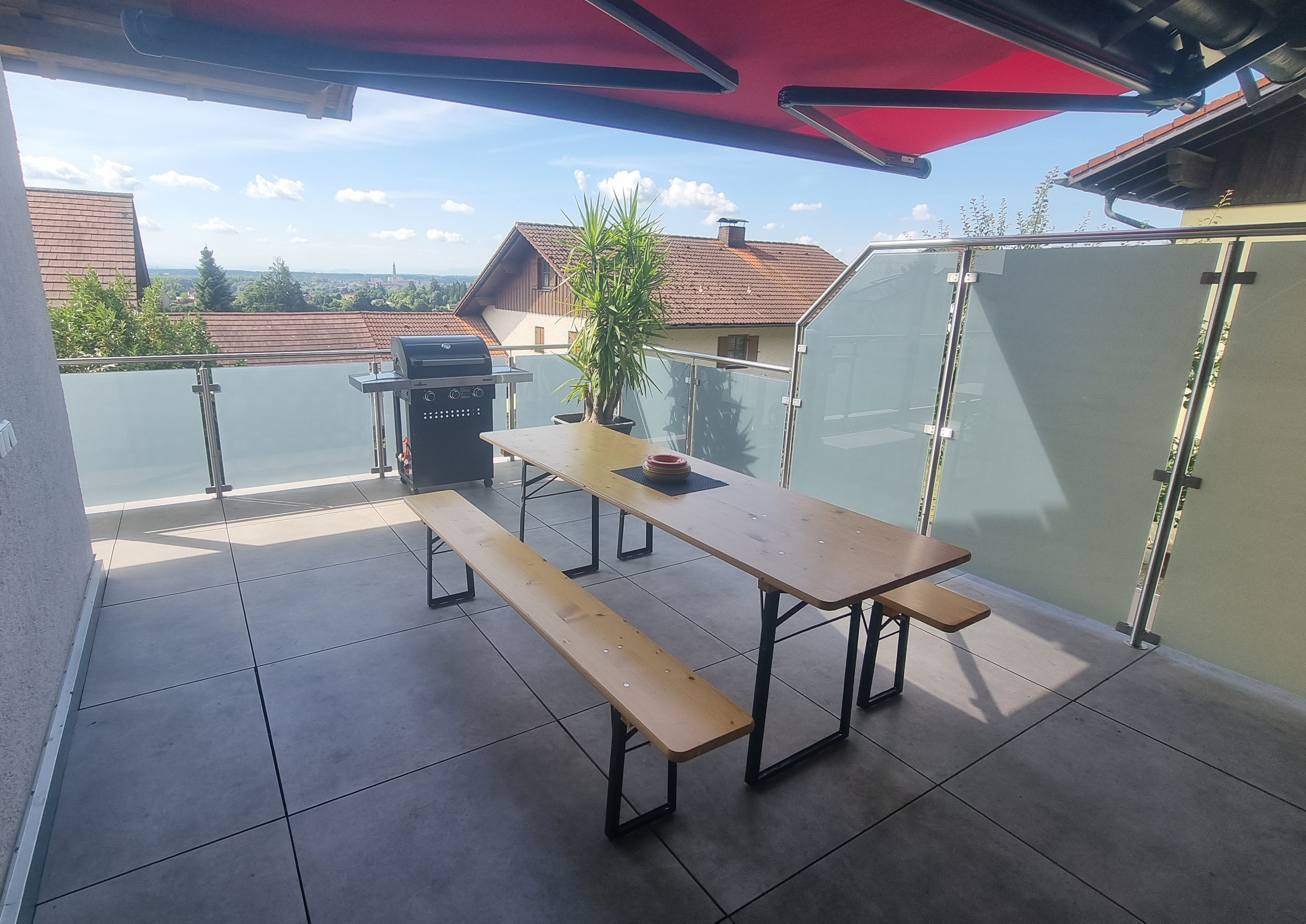 Monteurzimmer: Dachterrasse  - Haus Alpenblick in 84359 Simbach am Inn