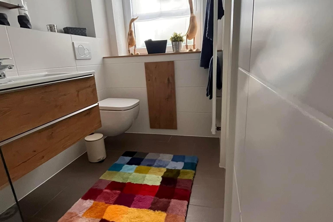Monteurzimmer: Bad  - Ferienwohnung Hofblick