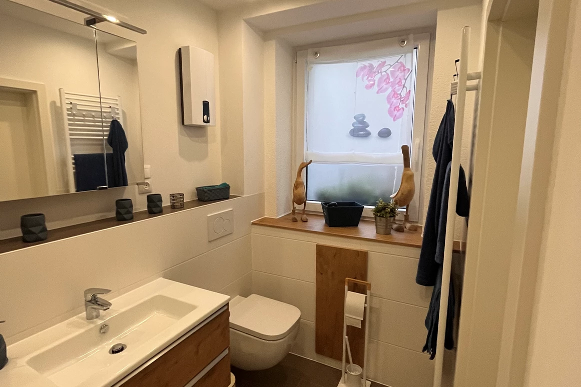 Monteurzimmer: Bad - Ferienwohnung Hofblick