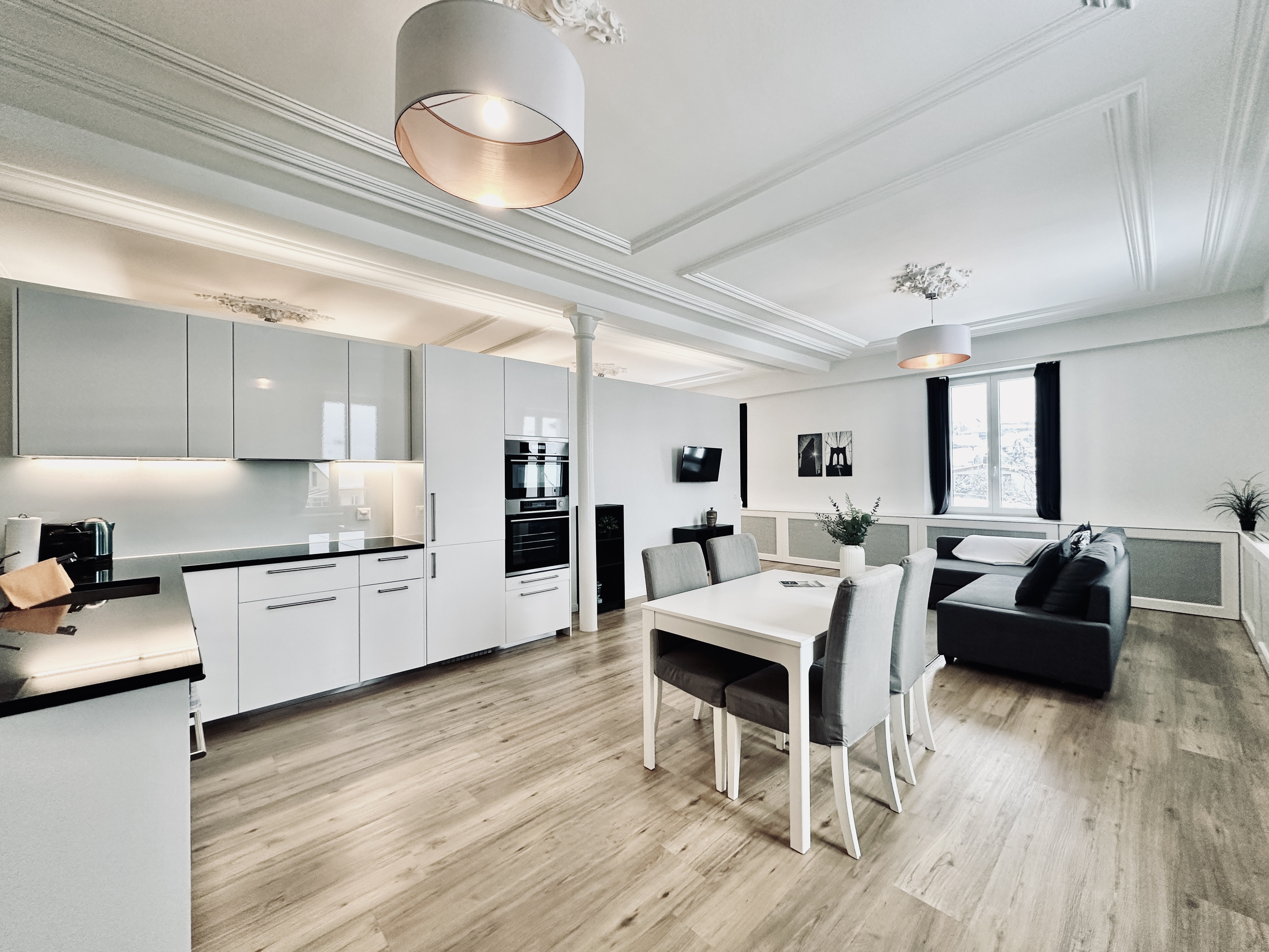 Monteurwohnung - PLZ 4524 (Schweiz) - Wohn- Essbereich / Küche - Möbliertes Business Apartment Günsberg #4